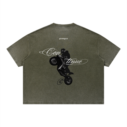 Continue | PROSPER | baggy heavyweight boxy waffle tee
