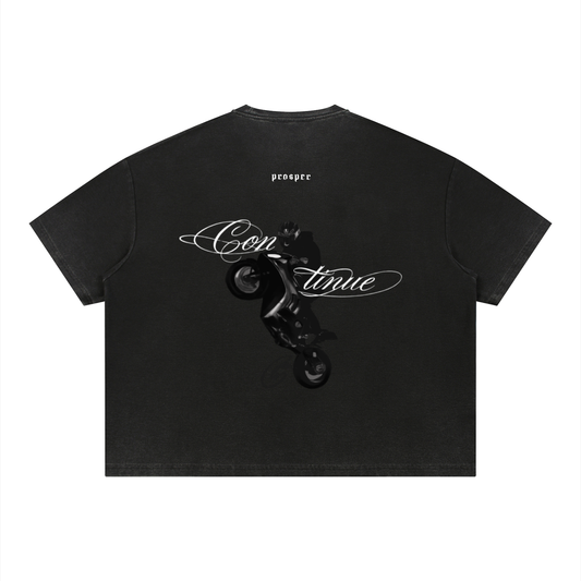 Continue | PROSPER | baggy heavyweight boxy waffle tee