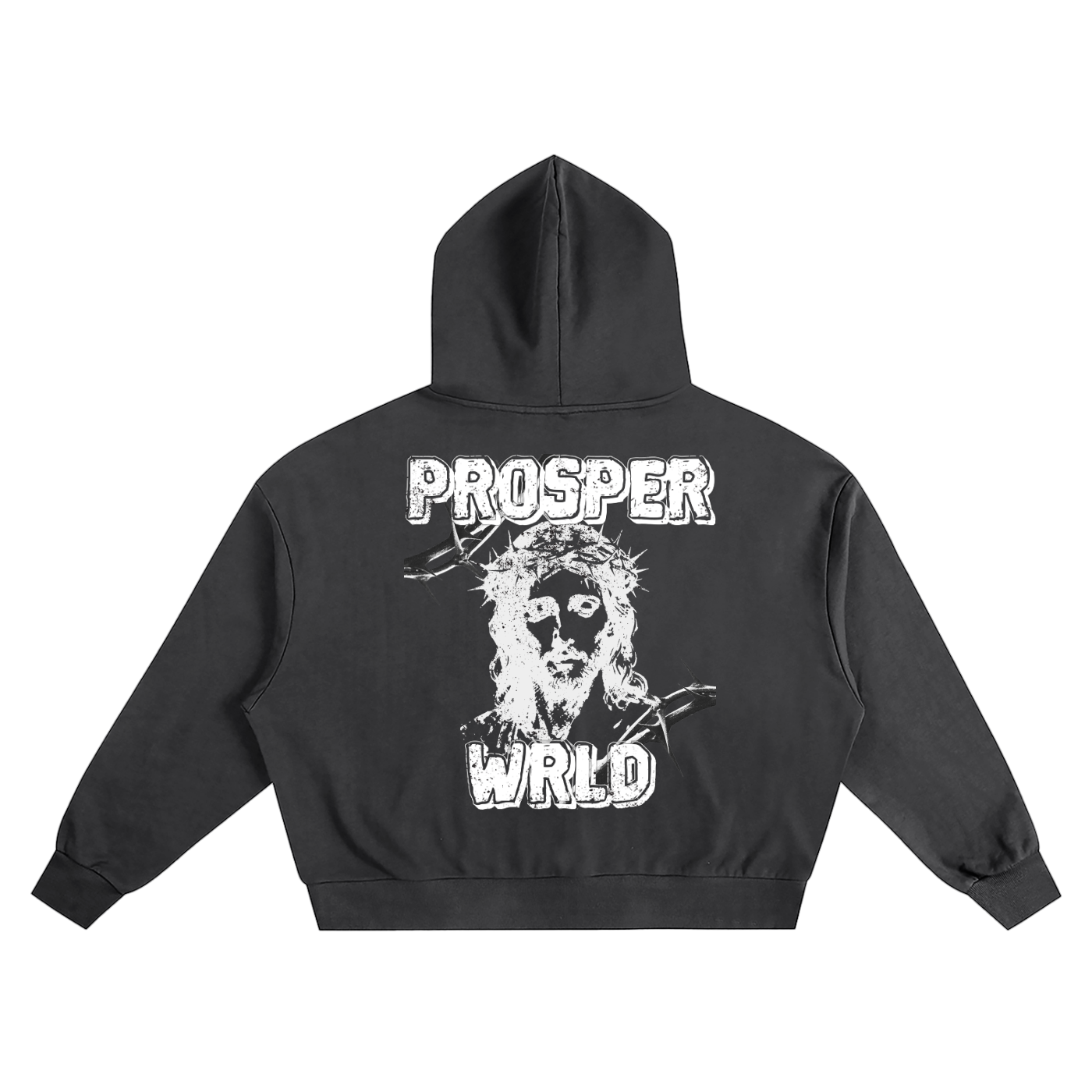 Transcend | PROSPER | cropped heavyweight hoodie.