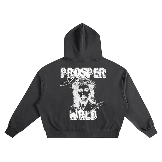 Transcend | PROSPER | cropped heavyweight hoodie.