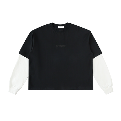 Transcend | PROSPER | cropped layered long sleeve.