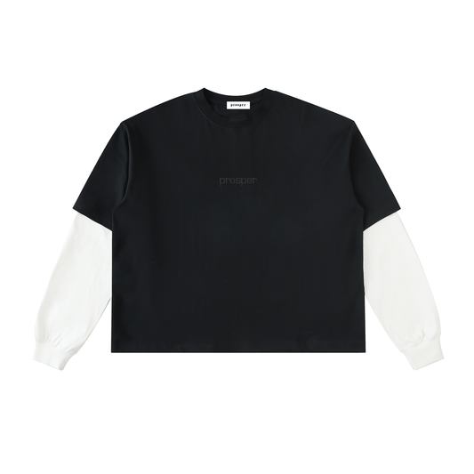 Transcend | PROSPER | cropped layered long sleeve.