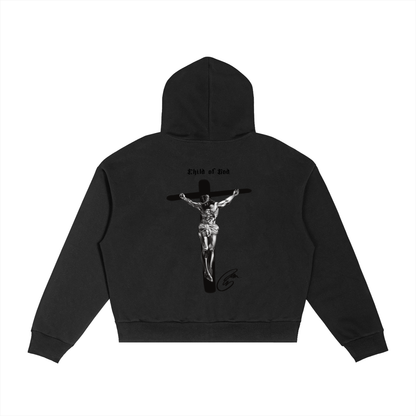 Child of God | PROSPER | cropped heavyweight zip hoodie.